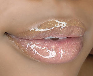 Fierce Beaute' Gold Glossy Glitter Lipgloss | Ja'Doir