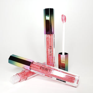 Fierce Beaute' Clear Red Glossy Glitter Lipgloss | Bae