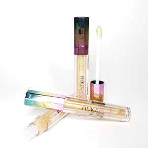 Fierce Beaute' Gold Glossy Glitter Lipgloss | Ja'Doir