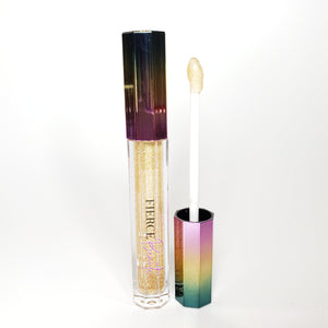 Fierce Beaute' Gold Glossy Glitter Lipgloss | Ja'Doir