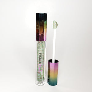 Fierce Beaute' Green and Red Clear Glitter Lipgloss | Gucci Girl