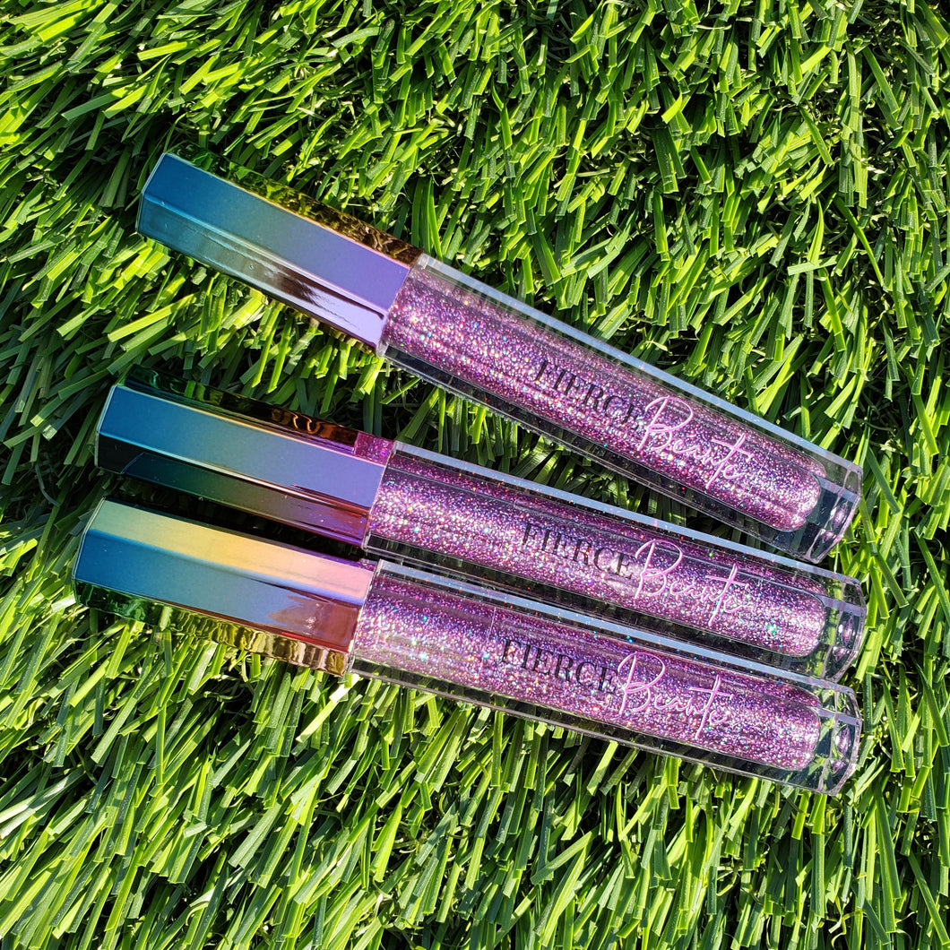 Fierce Beaute' Purple Glitter Lipgloss | Purple Raiyn