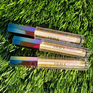 Fierce Beaute' Gold Glossy Glitter Lipgloss | Ja'Doir