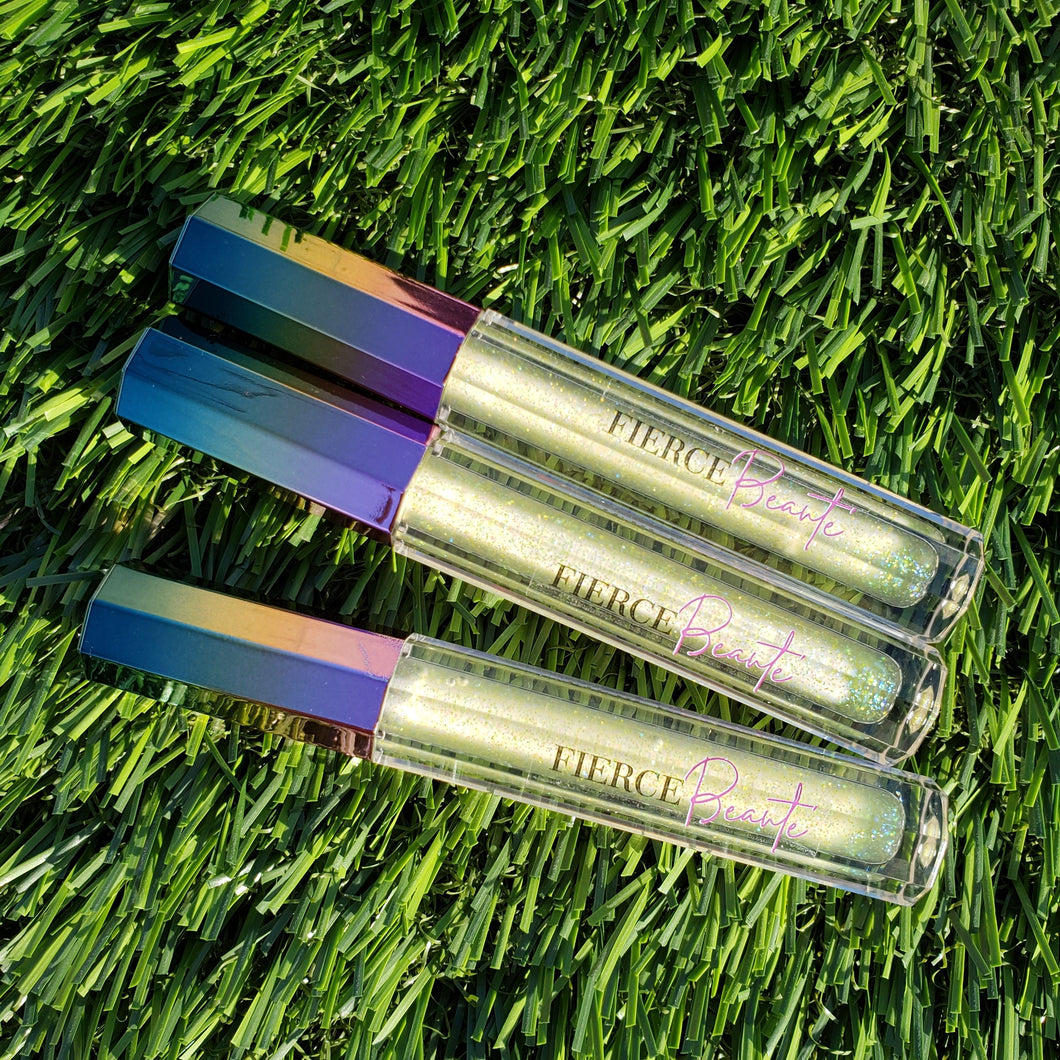 Fierce Beaute' Yellow Glitter Glossy Lipgloss | How Bout That