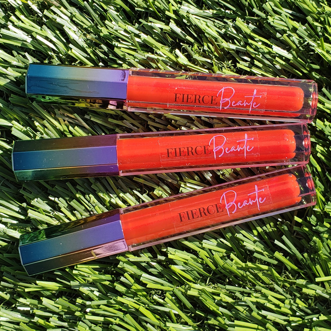 Fierce Beaute' Red Tinted Glossy Lipgloss | Oh La La