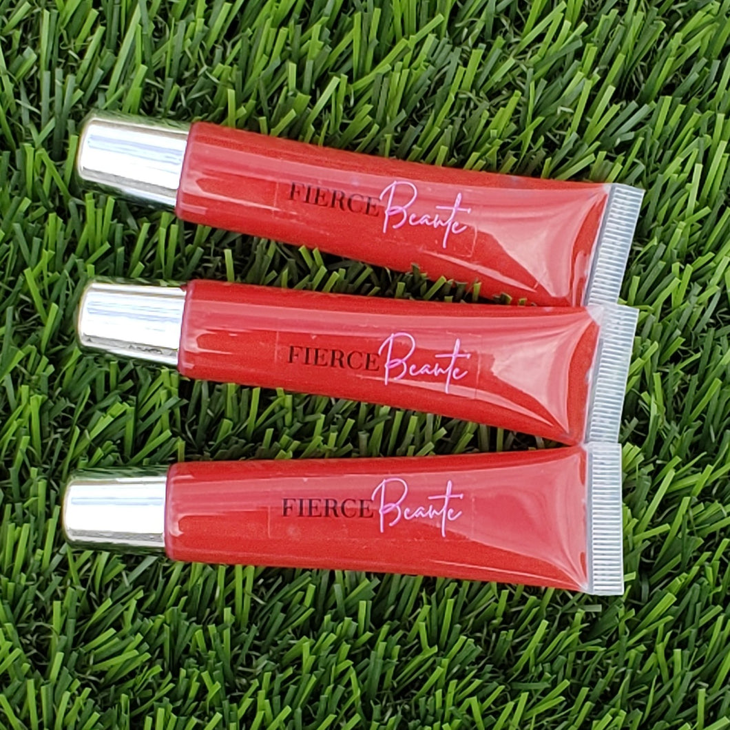 Fierce Beaute' Red Tinted Glossy Lipgloss | Oh La La