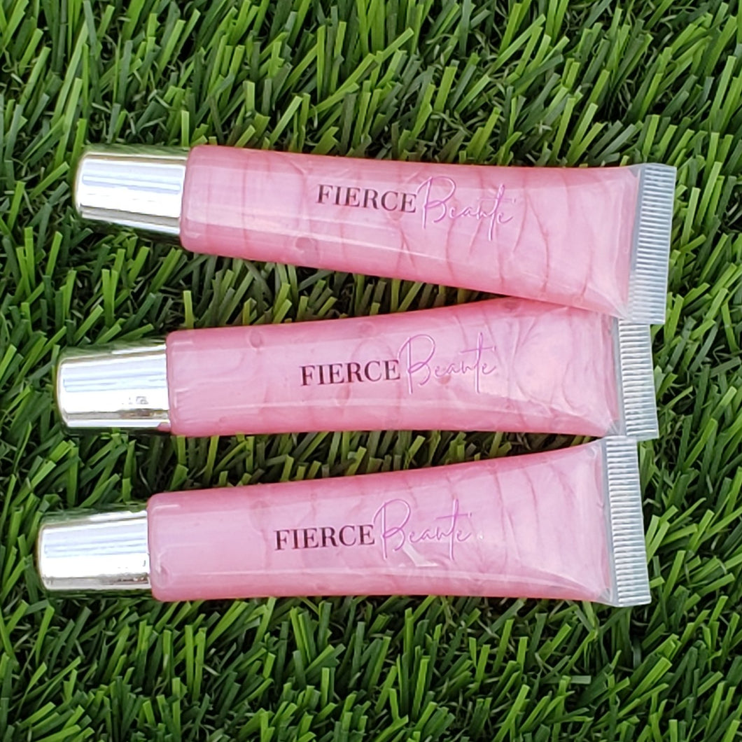 Fierce Beaute' Pink Tinted Glossy Lipgloss | Flirtatious