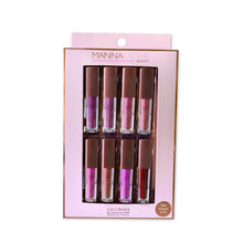 Load image into Gallery viewer, 8 Piece Lip Set Date Night- Gold caps
